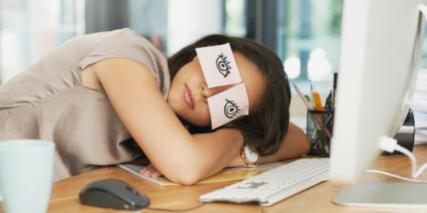 Sleeping worker