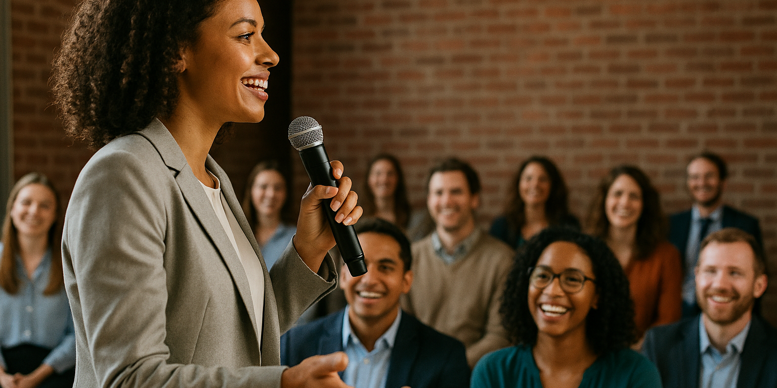Woman speaking