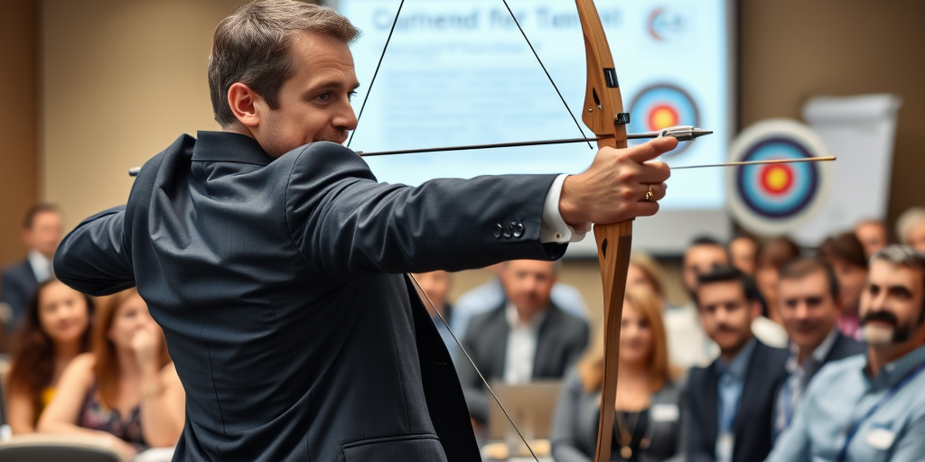 homme vise auditoire